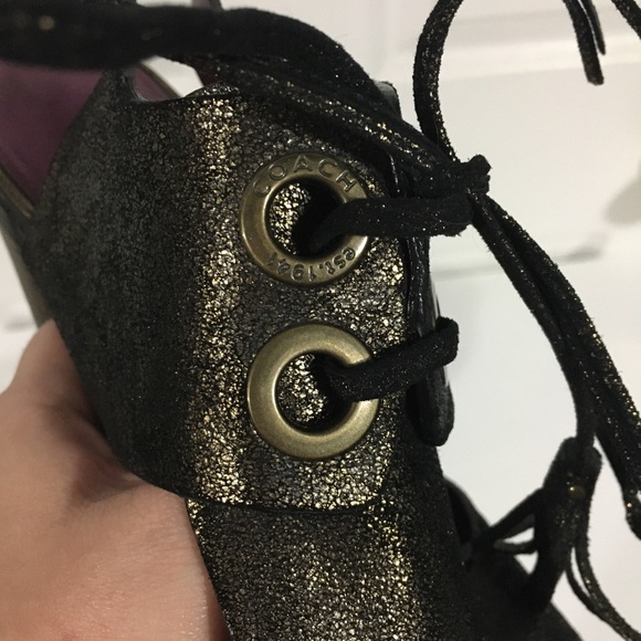 *Sold*Coach Poppy Rena Leather Platform Heels Sz 9.5 B - Picture 13 of 15